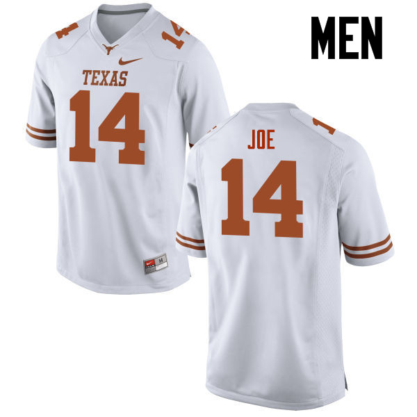 Men #14 Lorenzo Joe Texas Longhorns College Football Jerseys-White - Click Image to Close